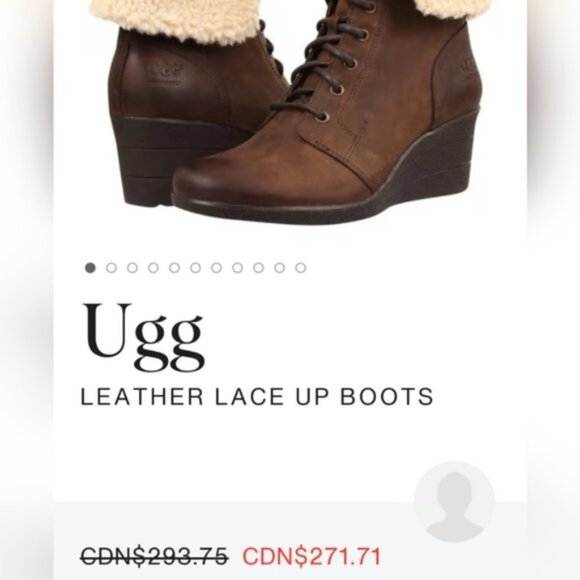 UGG "ZEA" Wedge Suede Leather Waterproof Snow Boots- Size 8US - Picture 14 of 14